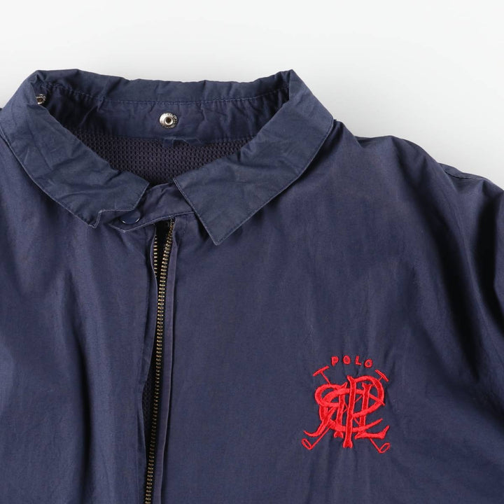 Ralph Lauren POLO by Ralph Lauren Swing Top Sports Jacket Men's XL cotton navy blue type Vintage Second Hand