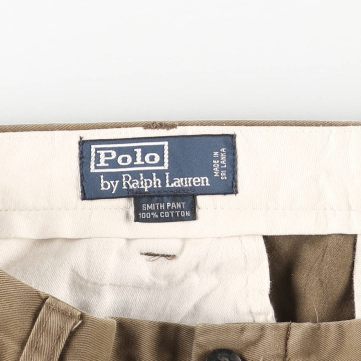 Ralph Lauren POLO by Ralph Lauren SMITH PANT Chino pants for men, equivalent to w36 cotton brown type Vintage Second Hand