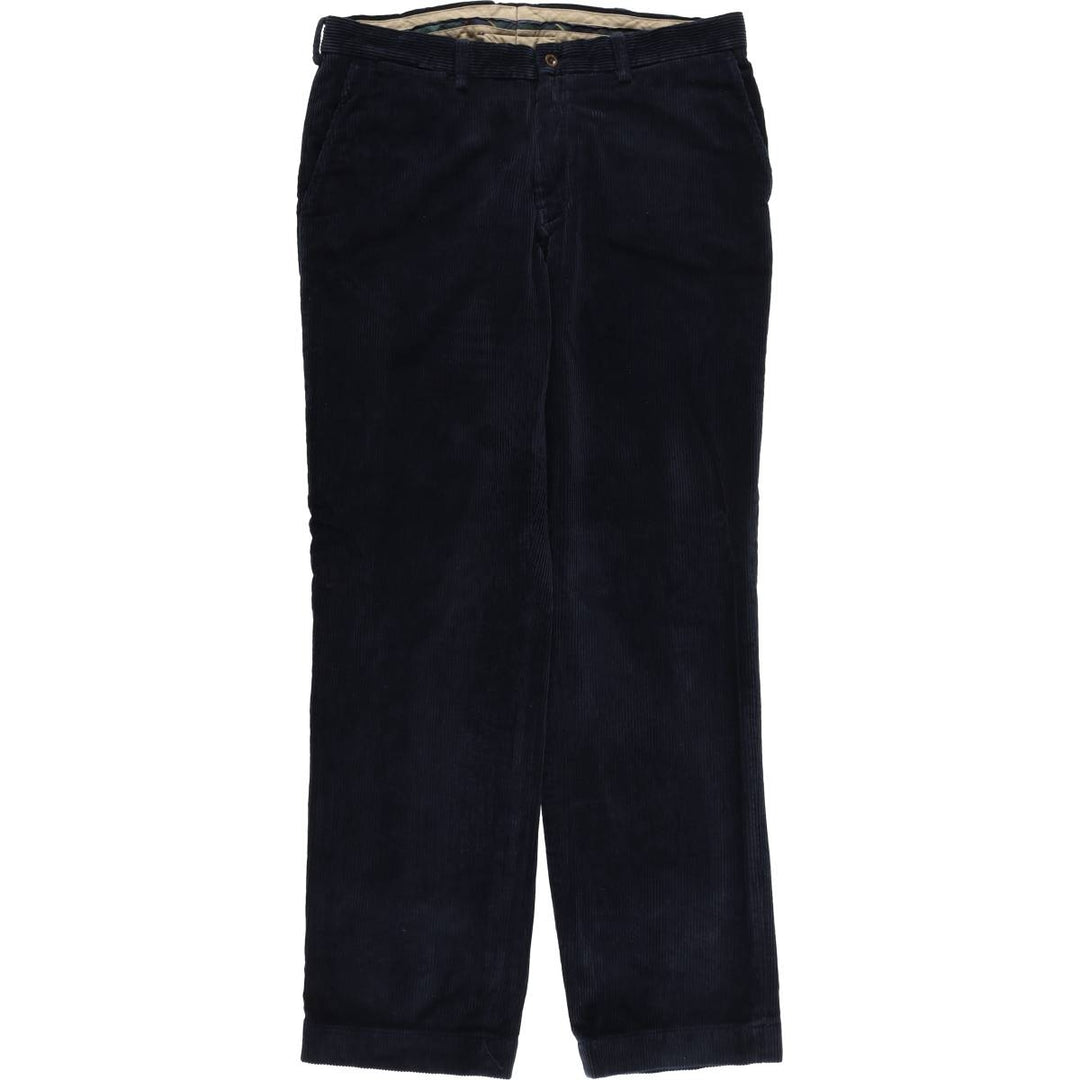Ralph Lauren Polo by Ralph Lauren Preston Pant, wide ribbed corduroy pants, men's size W37 cotton navy blue type Vintage Second Hand