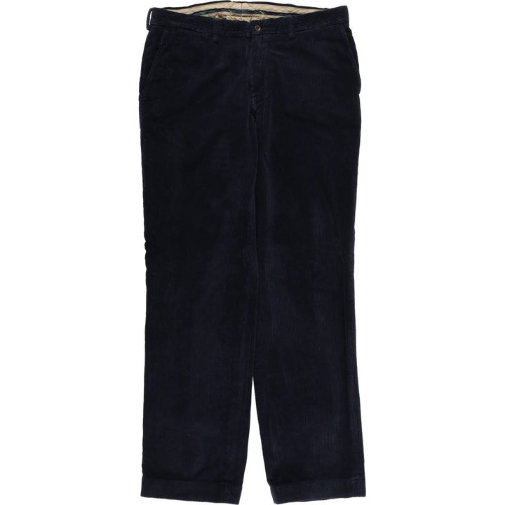 Ralph Lauren Polo by Ralph Lauren Preston Pant, wide ribbed corduroy pants, men's size W37 cotton navy blue type Vintage Second Hand
