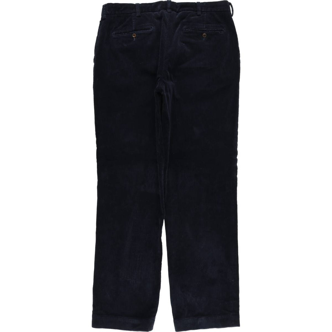 Ralph Lauren Polo by Ralph Lauren Preston Pant, wide ribbed corduroy pants, men's size W37 cotton navy blue type Vintage Second Hand