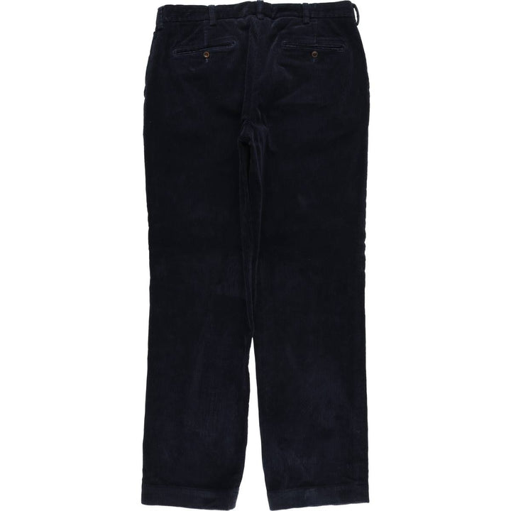 Ralph Lauren Polo by Ralph Lauren Preston Pant, wide ribbed corduroy pants, men's size W37 cotton navy blue type Vintage Second Hand