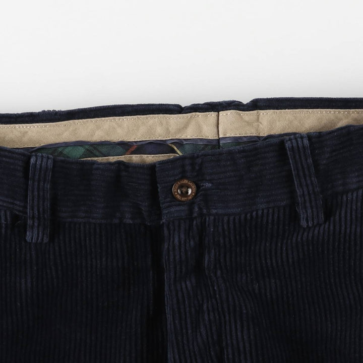 Ralph Lauren Polo by Ralph Lauren Preston Pant, wide ribbed corduroy pants, men's size W37 cotton navy blue type Vintage Second Hand