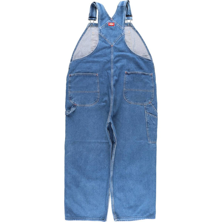 Dickies Men's Oversized Denim Overalls (Size W44) cotton blue type Vintage Second Hand
