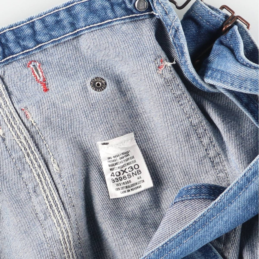 Dickies Men's Oversized Denim Overalls (Size W44) cotton blue type Vintage Second Hand