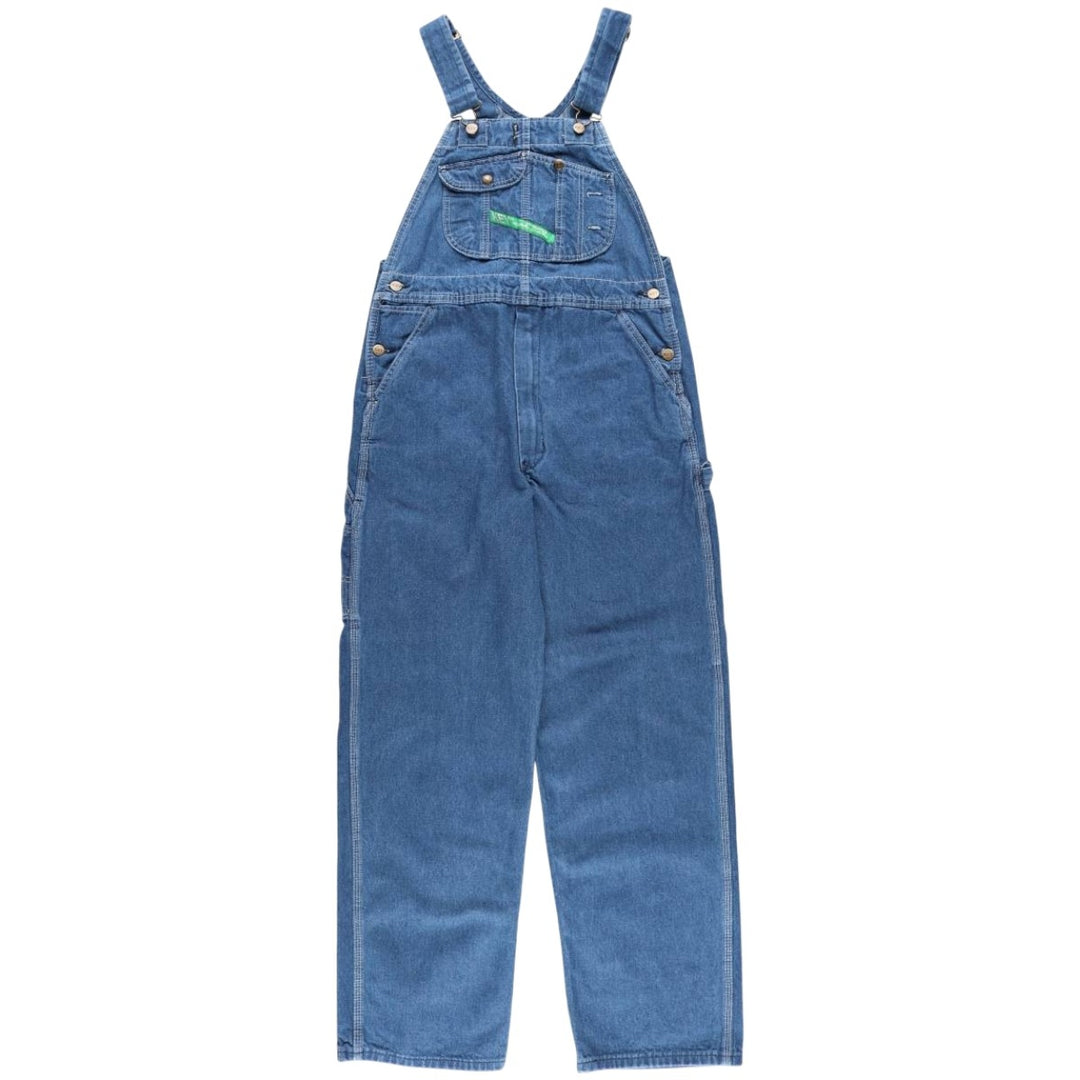 90'S Key Men's Vintage Denim Overalls, Size W35 cotton blue type Vintage Second Hand