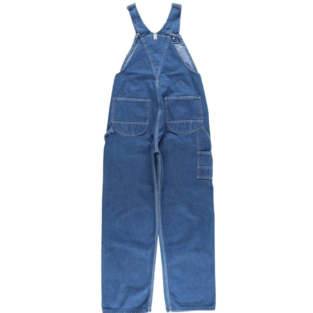 90'S Key Men's Vintage Denim Overalls, Size W35 cotton blue type Vintage Second Hand
