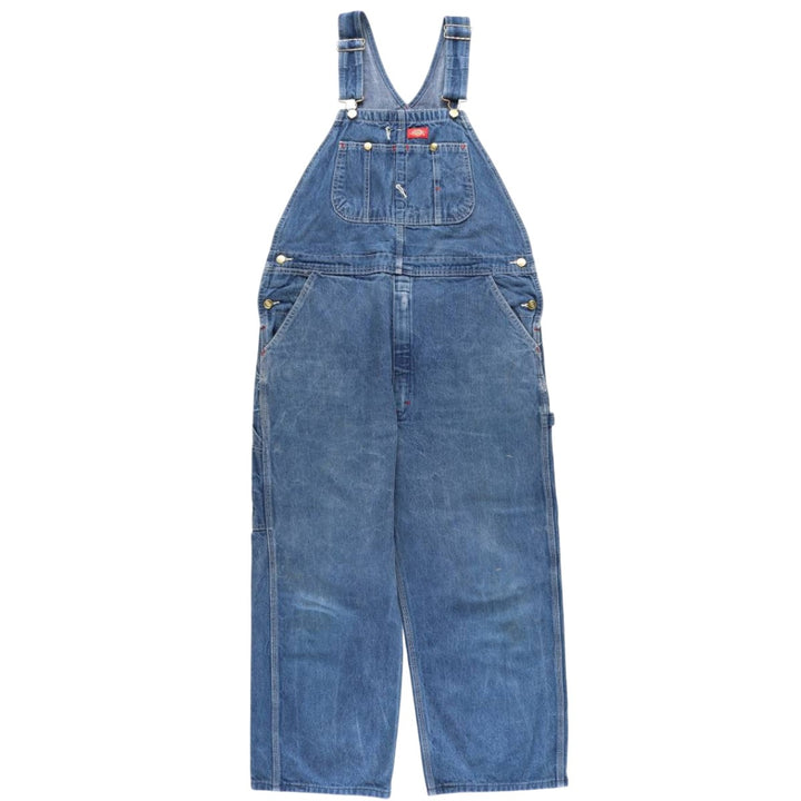Dickies Men's Oversized Denim Overalls (equivalent to W40) cotton blue type Vintage Second Hand