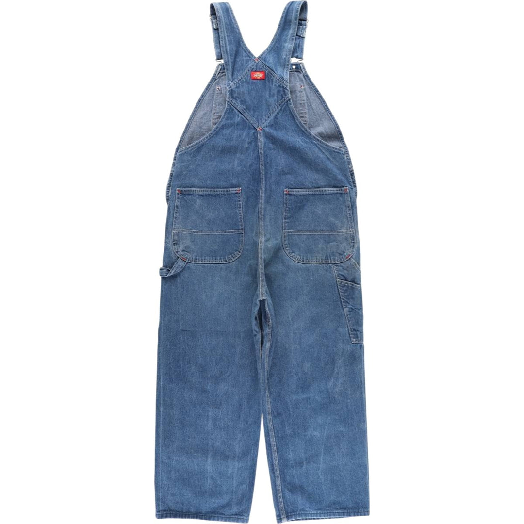 Dickies Men's Oversized Denim Overalls (equivalent to W40) cotton blue type Vintage Second Hand
