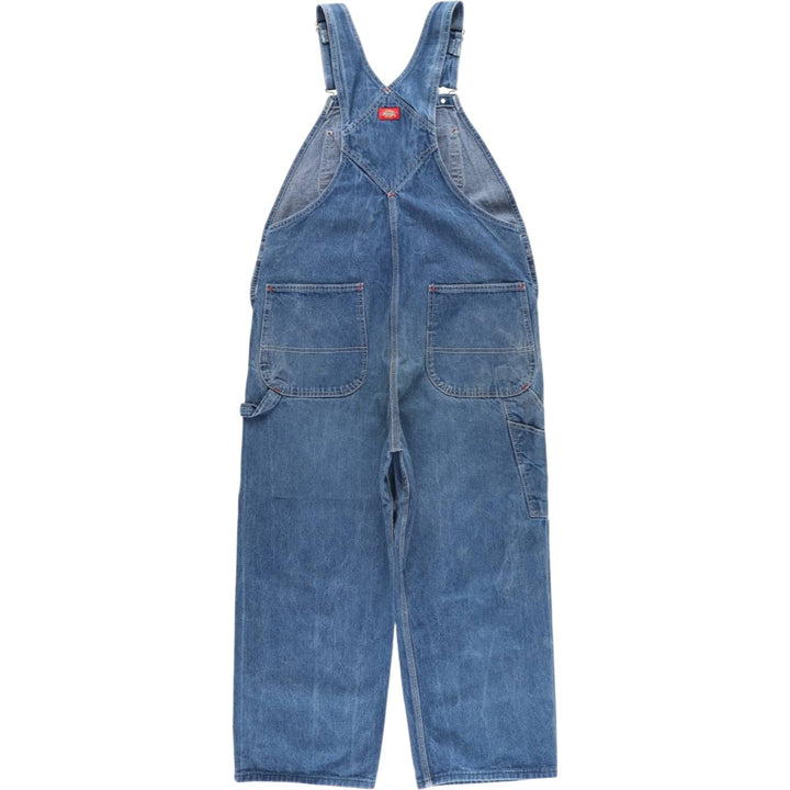 Dickies Men's Oversized Denim Overalls (equivalent to W40) cotton blue type Vintage Second Hand