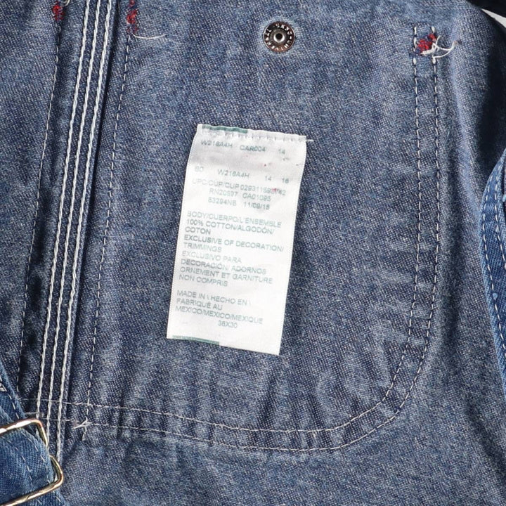 Dickies Men's Oversized Denim Overalls (equivalent to W40) cotton blue type Vintage Second Hand