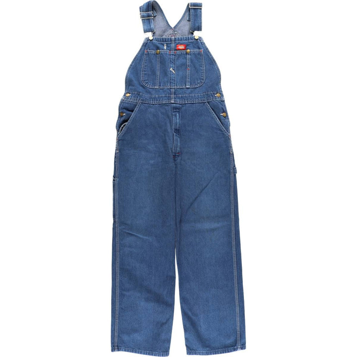 Dickies denim overalls for men, equivalent to W35 cotton blue type Vintage Second Hand