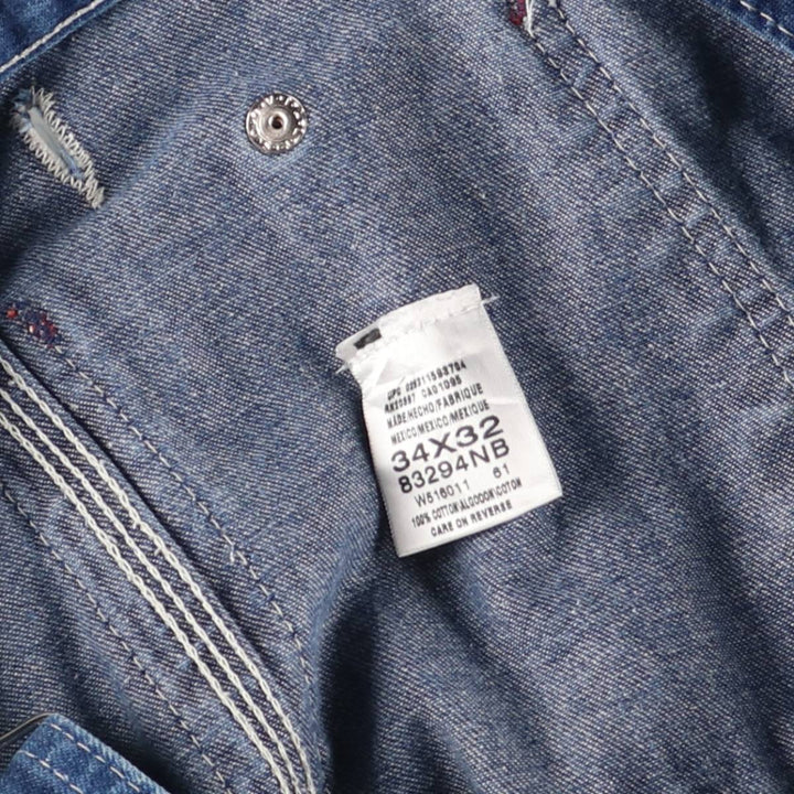 Dickies denim overalls for men, equivalent to W35 cotton blue type Vintage Second Hand