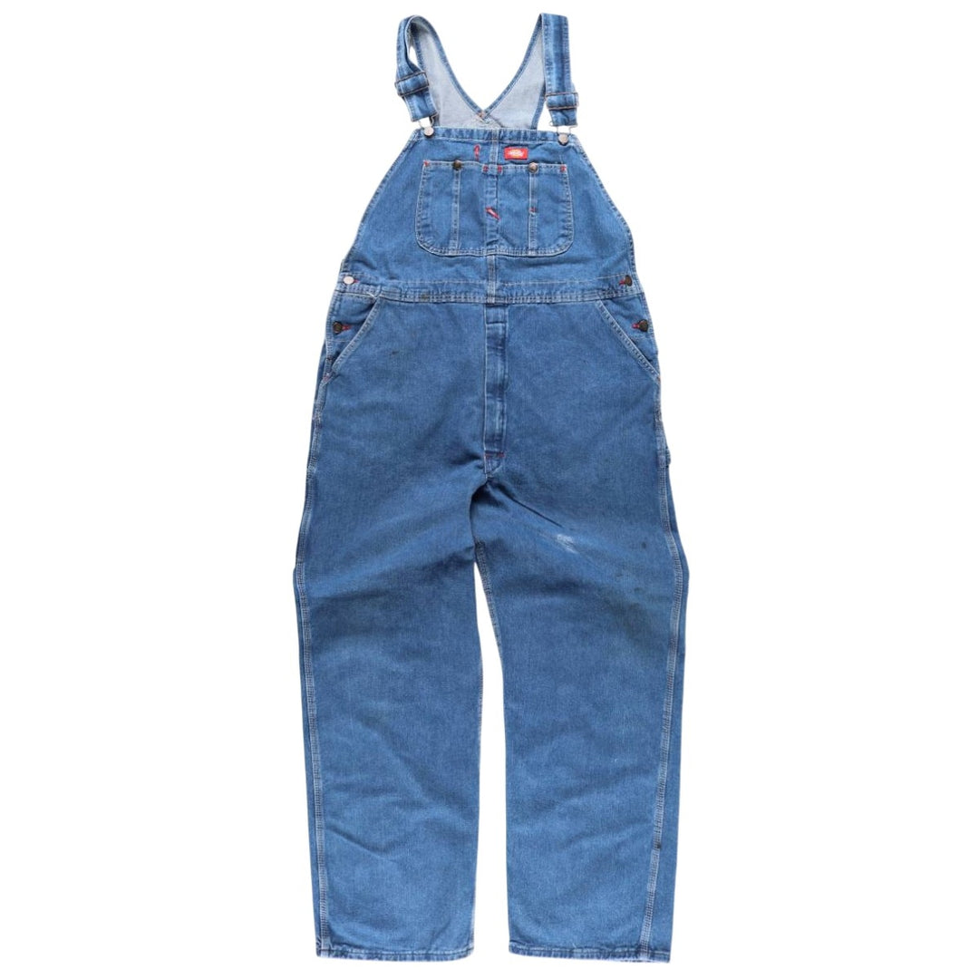 Dickies Men's Oversized Denim Overalls (Size W41) cotton blue type Vintage Second Hand