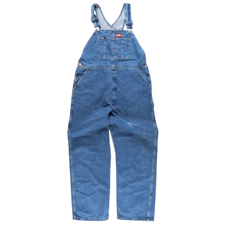 Dickies Men's Oversized Denim Overalls (Size W41) cotton blue type Vintage Second Hand
