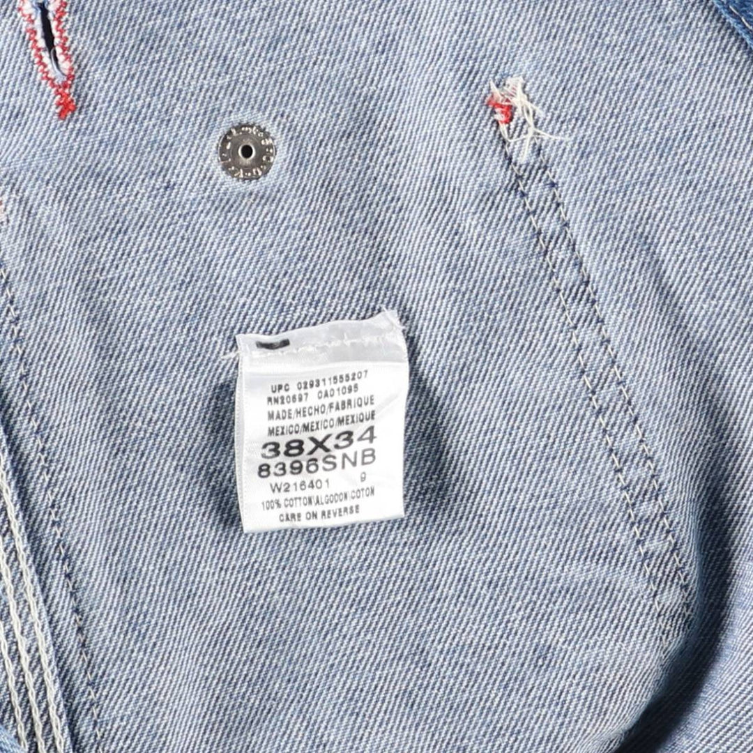 Dickies Men's Oversized Denim Overalls (Size W41) cotton blue type Vintage Second Hand