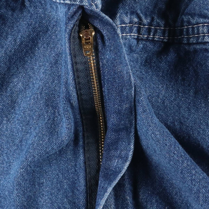 90'S Key Men's Vintage Denim Overalls, Size W34 cotton blue type Vintage Second Hand