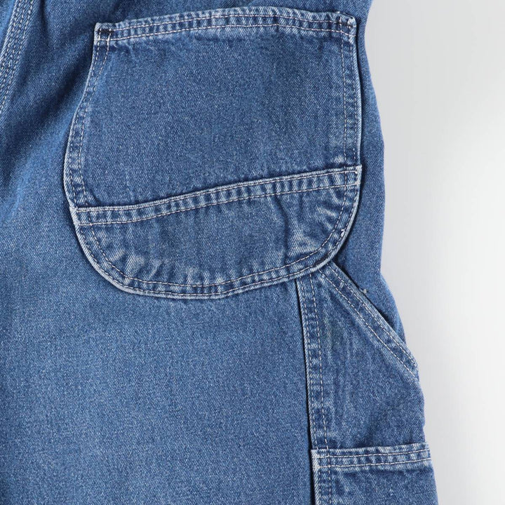 90'S Key Men's Vintage Denim Overalls, Size W34 cotton blue type Vintage Second Hand