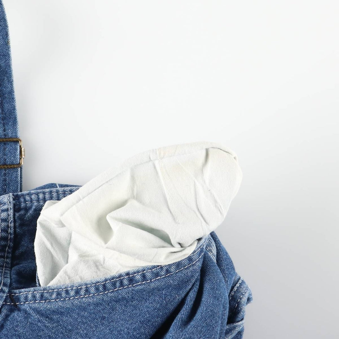 90'S Key Men's Vintage Denim Overalls, Size W34 cotton blue type Vintage Second Hand