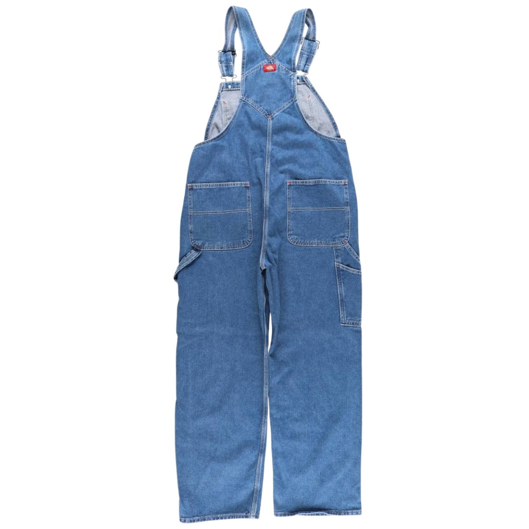 Dickies denim overalls for men, equivalent to W38 cotton blue type Vintage Second Hand