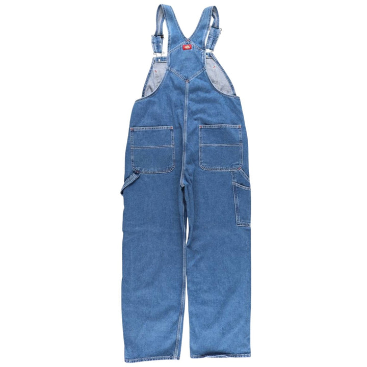 Dickies denim overalls for men, equivalent to W38 cotton blue type Vintage Second Hand