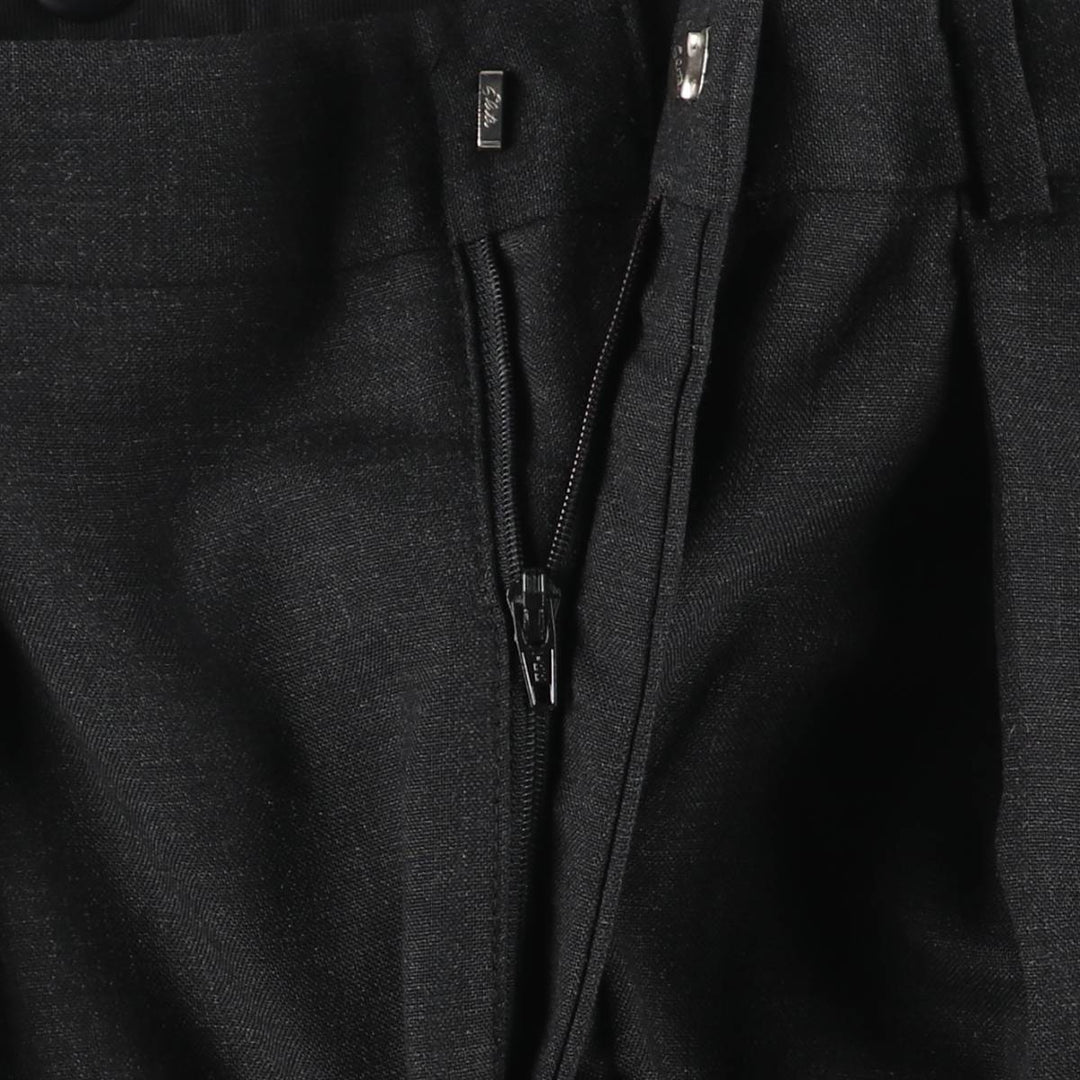 1980'S Brooks Brothers Est.1818 Wool Pants, Two-Pleat Slacks, Made in USA, Men's Size W34 (approx.), Vintage wool black type Vintage Second Hand