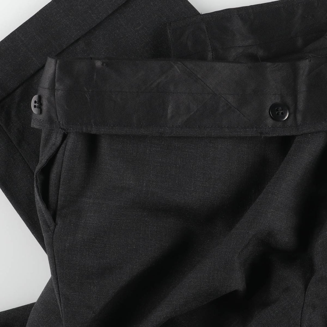 1980'S Brooks Brothers Est.1818 Wool Pants, Two-Pleat Slacks, Made in USA, Men's Size W34 (approx.), Vintage wool black type Vintage Second Hand