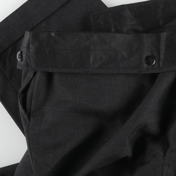 1980'S Brooks Brothers Est.1818 Wool Pants, Two-Pleat Slacks, Made in USA, Men's Size W34 (approx.), Vintage wool black type Vintage Second Hand