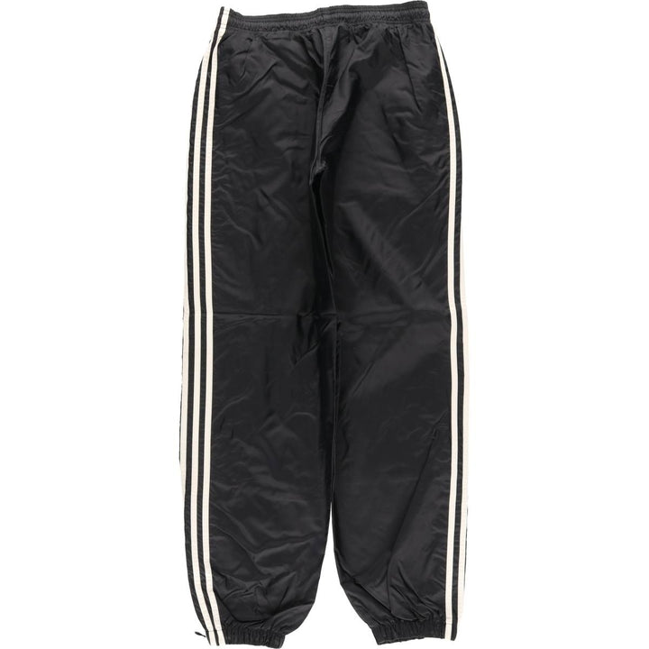 90'S Adidas nylon pants, crinkle pants, men's size XL unclear black type Vintage Second Hand