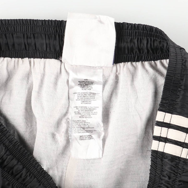 90'S Adidas nylon pants, crinkle pants, men's size XL unclear black type Vintage Second Hand