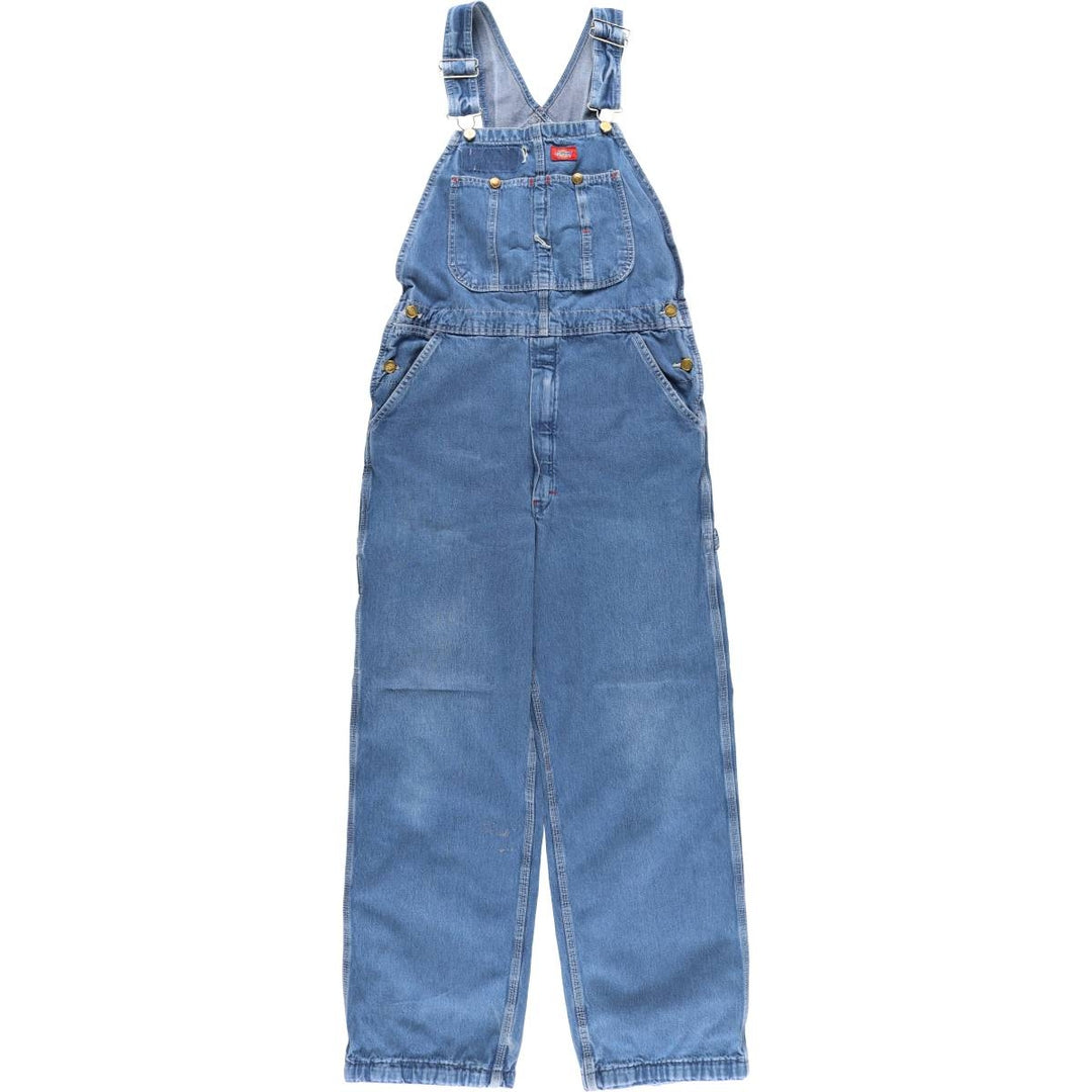 Dickies Men's Denim Overalls, Size W33 cotton blue type Vintage Second Hand