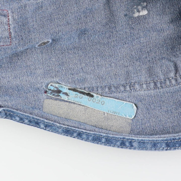 Dickies Men's Denim Overalls, Size W33 cotton blue type Vintage Second Hand