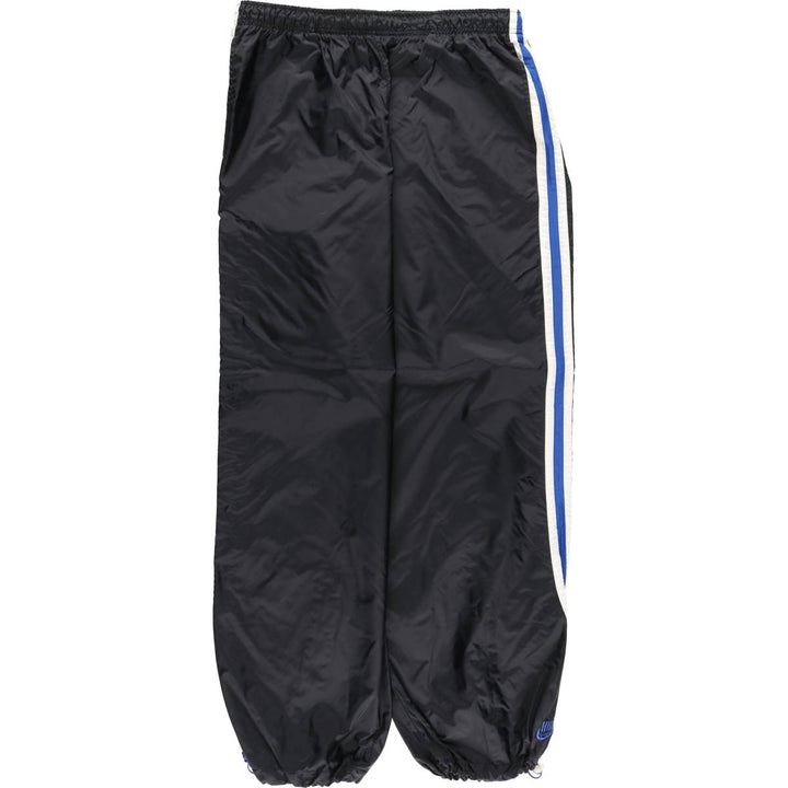 00'S Nike Warm-up Pants, Nylon Pants, Rustling Pants, Men's XL Size polyester black type Vintage Second Hand