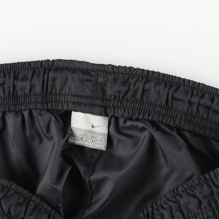 00'S Nike Warm-up Pants, Nylon Pants, Rustling Pants, Men's XL Size polyester black type Vintage Second Hand