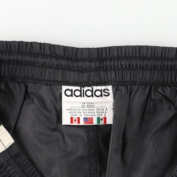 90'S Adidas nylon pants, men's size L Nylon black type Vintage Second Hand