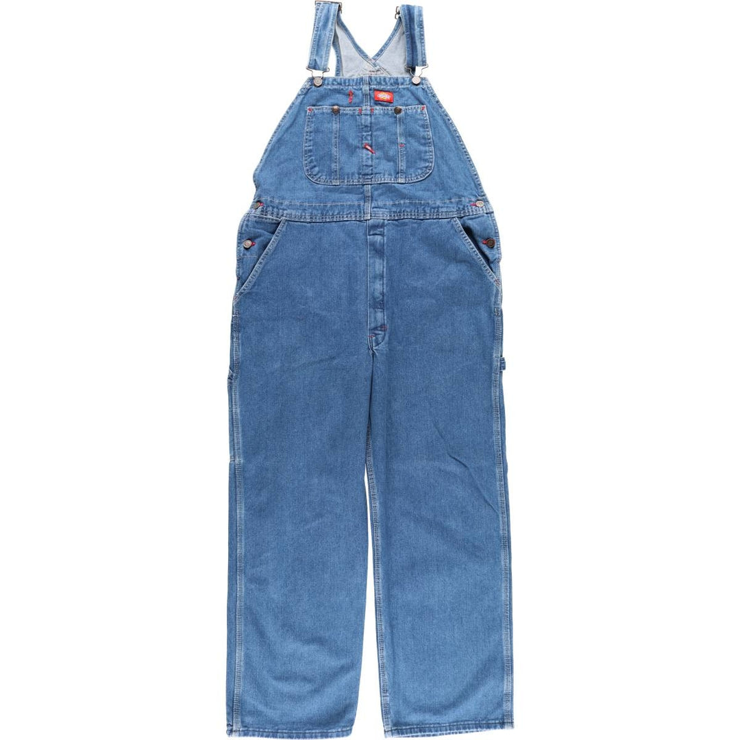 Dickies denim overalls for men, equivalent to W39 cotton blue type Vintage Second Hand