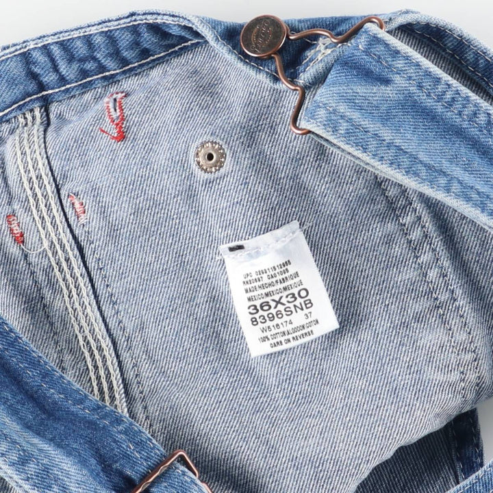 Dickies denim overalls for men, equivalent to W39 cotton blue type Vintage Second Hand