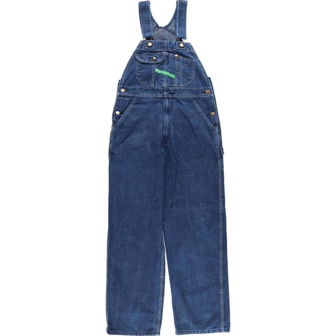 90'S Key Men's Vintage Denim Overalls, Size W35 cotton blue type Vintage Second Hand