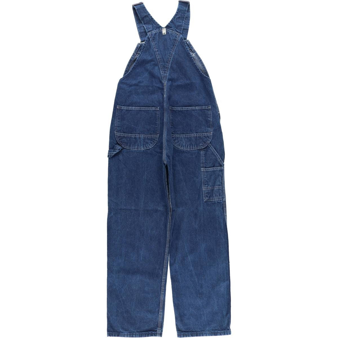 90'S Key Men's Vintage Denim Overalls, Size W35 cotton blue type Vintage Second Hand
