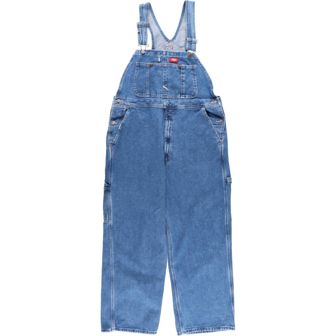 Dickies denim overalls for men, equivalent to W38 cotton blue type Vintage Second Hand