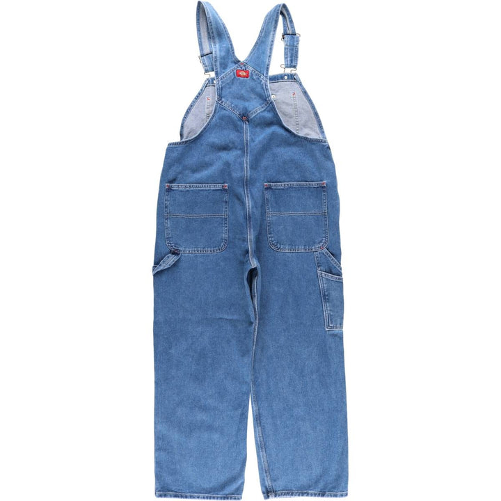 Dickies denim overalls for men, equivalent to W38 cotton blue type Vintage Second Hand