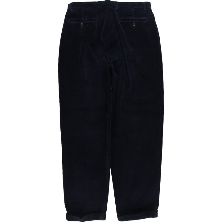 90'S Nautica Two-pleat Corduroy Pants, Men's, Vintage, Size 36 cotton navy blue type Vintage Second Hand