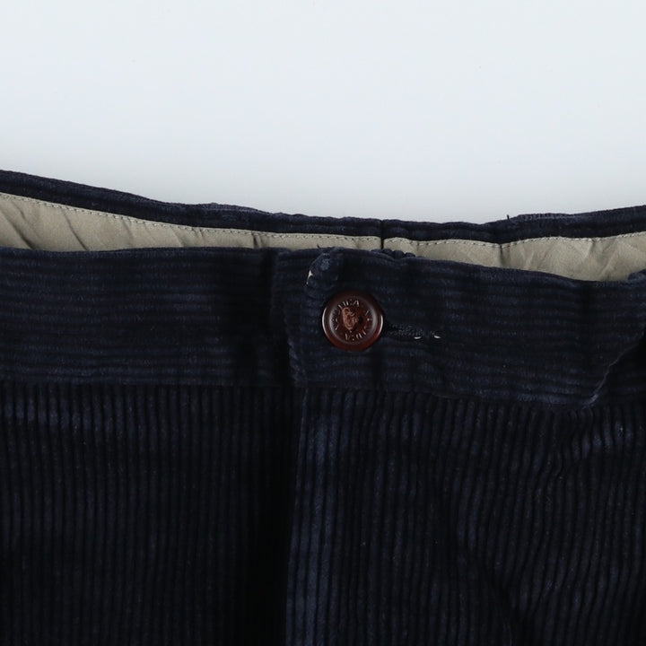 90'S Nautica Two-pleat Corduroy Pants, Men's, Vintage, Size 36 cotton navy blue type Vintage Second Hand
