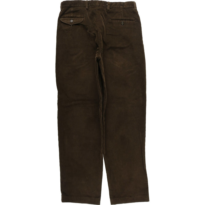 2000'S Eddie Bauer Two-pleat Corduroy Pants, Men's, Size W35 cotton brown type Vintage Second Hand