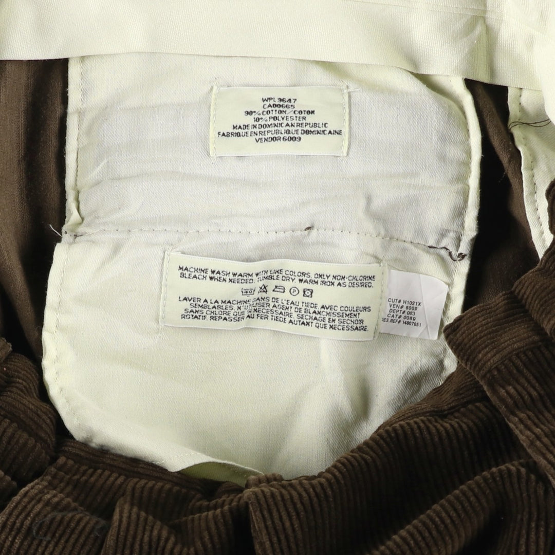 2000'S Eddie Bauer Two-pleat Corduroy Pants, Men's, Size W35 cotton brown type Vintage Second Hand