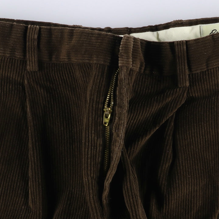2000'S Eddie Bauer Two-pleat Corduroy Pants, Men's, Size W35 cotton brown type Vintage Second Hand