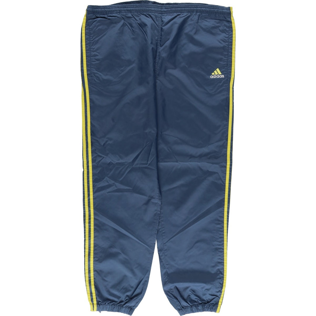 90s~00'S Adidas nylon pants, rustling pants, men's size L Nylon gray type Vintage Second Hand