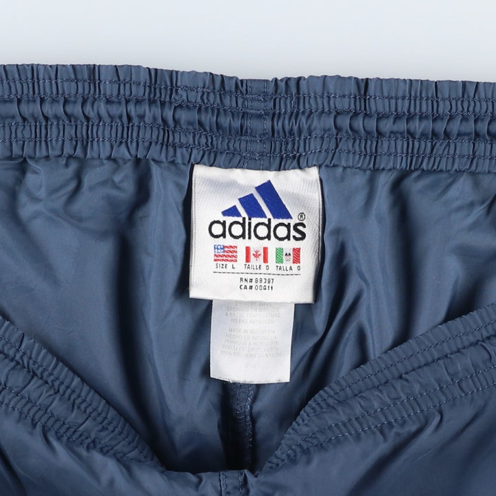 90s~00'S Adidas nylon pants, rustling pants, men's size L Nylon gray type Vintage Second Hand