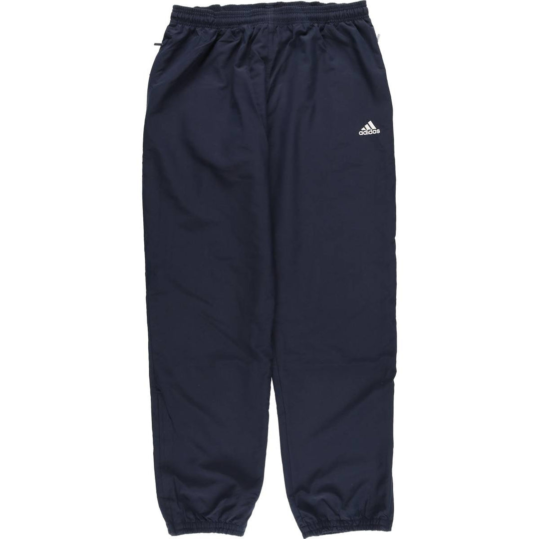 00'S Adidas warm-up pants, nylon pants, rustling pants, men's size L polyester navy blue type Vintage Second Hand