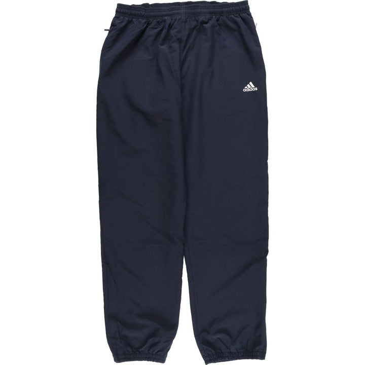 00'S Adidas warm-up pants, nylon pants, rustling pants, men's size L polyester navy blue type Vintage Second Hand